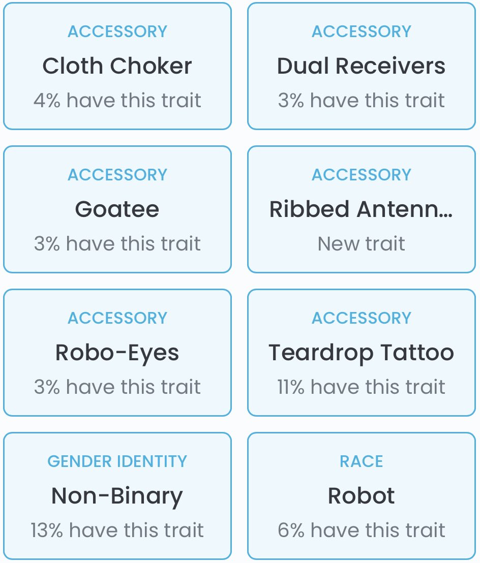 CryptoCrook #72 just dropped 🦾

▪️New Accessory • Ribbed Antenna 
▪️This Non-Binary Crook is the 5th Robot in the collection so far 🖤 

Begin building your Crook Crew today with one of 4 listed crooks! - opensea.io/collection/cry…

#NFTCommunity #CryptoCrooks #nftart #nftarti̇st