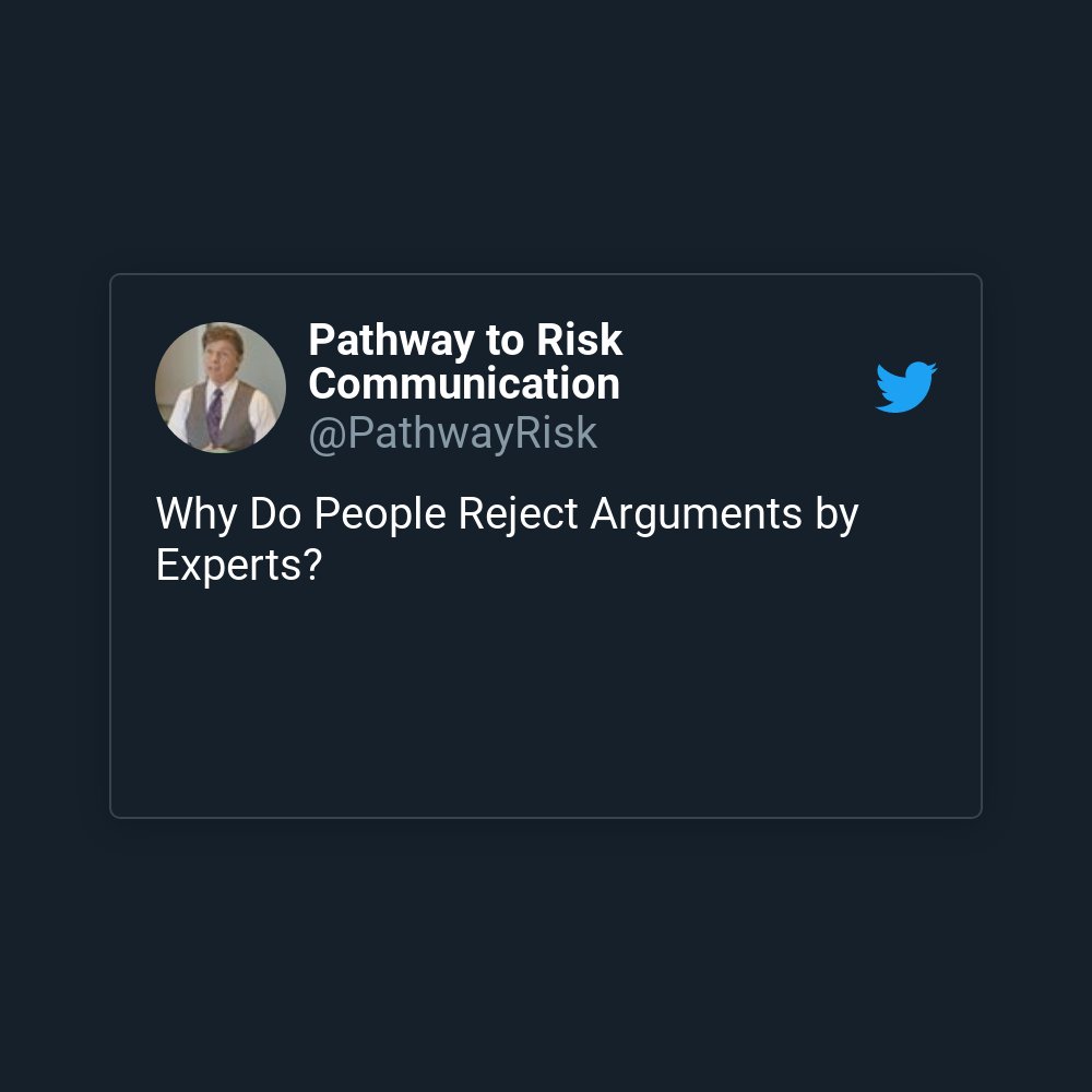Why Do People Reject Arguments by Experts?
