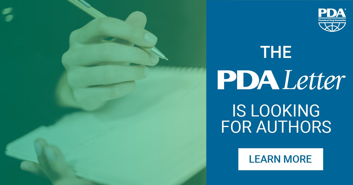 Did you know you can get your article published in the #PDALetter? We are seeking articles written by active PDA members on a wide variety of topics ranging from quality and regulatory to manufacturing science! Learn more about this valuable opportunity: bit.ly/3jcXBBy