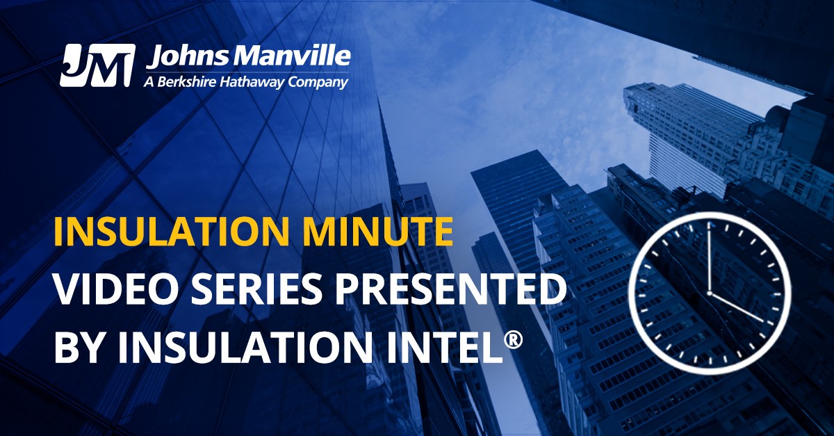 insulationintel's tweet photo. Got a minute to spare? ⌛ 

That's all you need with JM's new video series - Insulation Minute! 
Check it out ➡️ ➡️  https://t.co/BgpncPU1oK https://t.co/CC5MZn5tNS