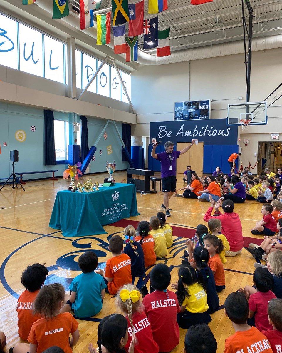 BISCLincolnPark's tweet photo. Today we marked the last day of the 2021-22 school year with our FIRST all-school, in-person #RedCarpetAssembly! 🙌 SO much to celebrate, but bittersweet to say goodbye to students and staff who are moving on from #BISCLP!☀️@NAEducation @Simonamsharp https://t.co/028lP09w67