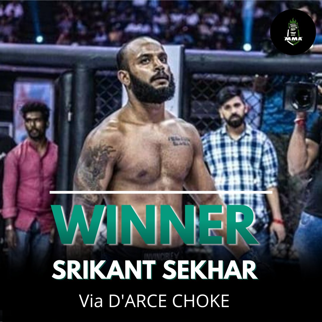 MMAIndiaShow's tweet photo. SRIKANT SEKHAR scores a second round submission victory over Sumeet Khade at Matrix Fight Night 9
#MFN9 #MATRIXFIGHTNIGHT9 https://t.co/Mh3d9wVYn6