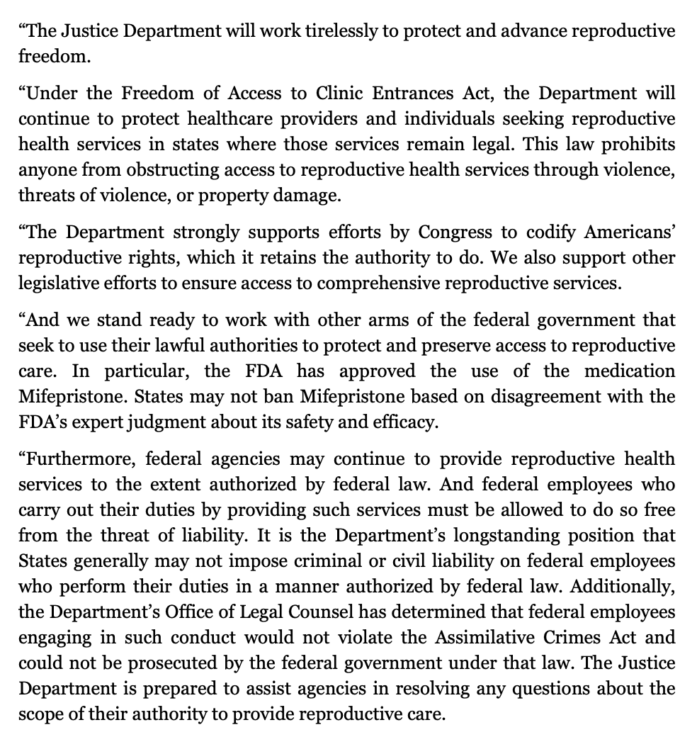 ABC's tweet photo. BREAKING: AG Garland: “The Justice Department strongly disagrees with the Court’s decision."

"Few rights are more central to individual freedom than the right to control one’s own body. The Justice Department will use every tool at our disposal to protect reproductive freedom." https://t.co/jZNiSs0tJP