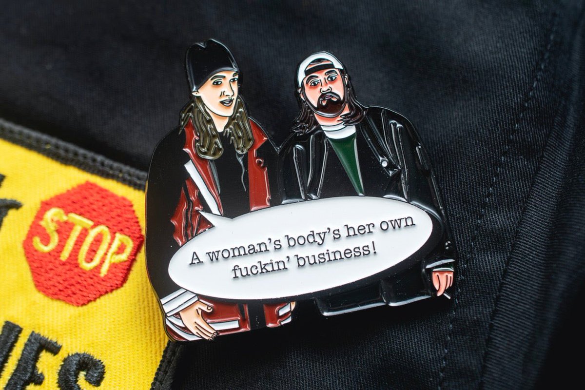 I woke up in a backwards world where somehow Jay & Silent Bob know better than the Highest Court in the Land. So... This @toddxtizzle pin is available at our website. From now on, we’ll be giving ALL the profits from the sales of this pin to @PPFA. shop.jayandsilentbob.com/products/silen…