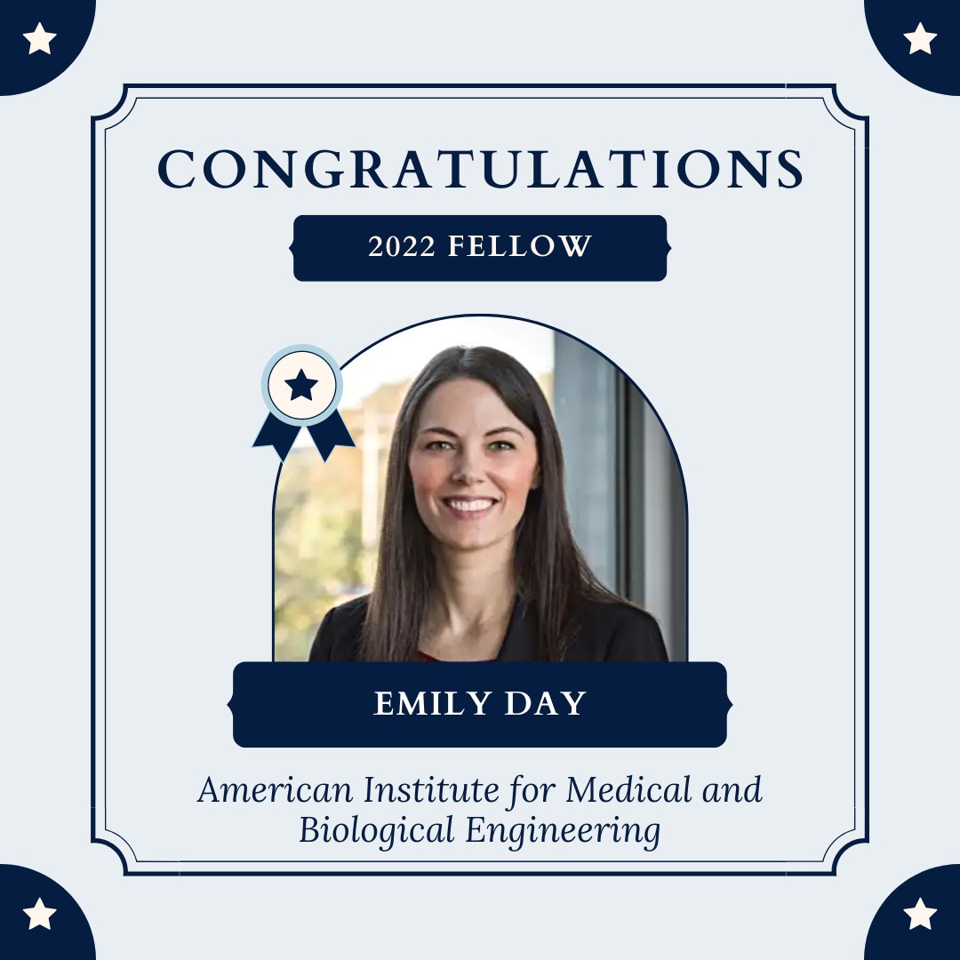 . <a href="/UDelaware/">Univ. of Delaware</a> professor &amp; #dectraccelresearcher recognized as a member of the <a href="/aimbe/">AIMBE</a> 2022 College of Fellows. Congratulations Emily Day! loom.ly/oqakZXU