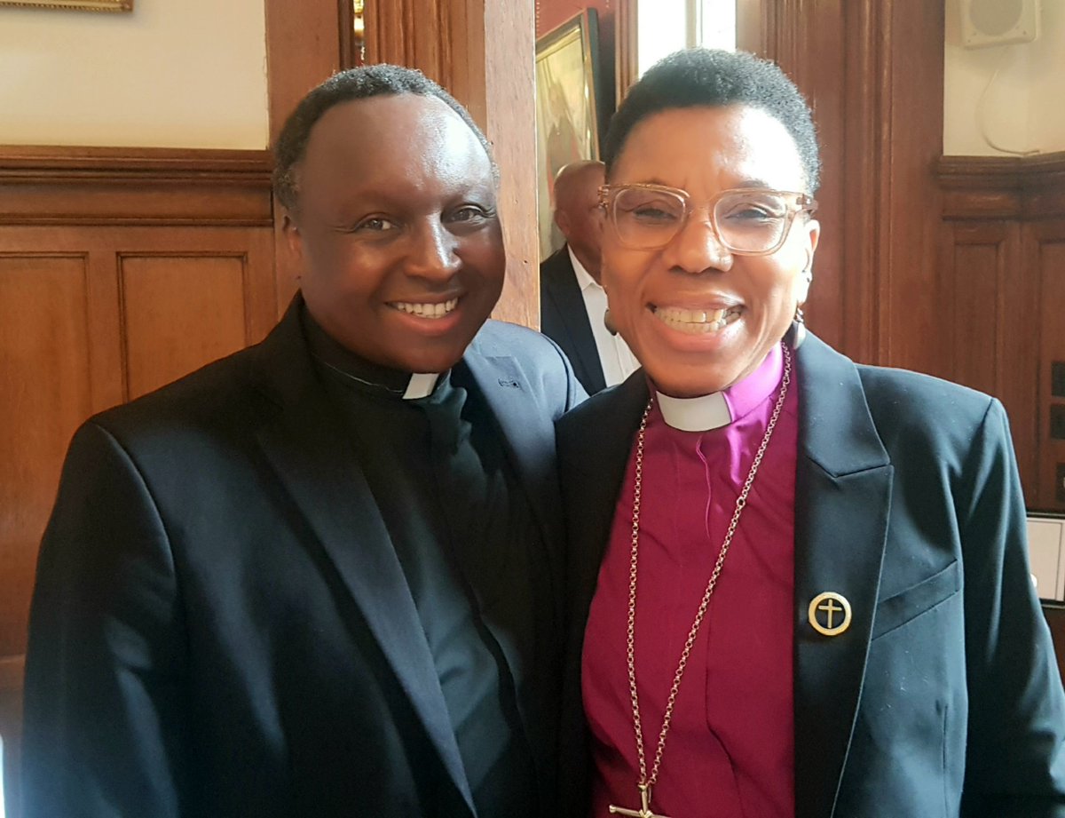 FrStanley2's tweet photo. Great joy and jubilation as we give God thanks for the consecration of @RosemarieMallet as the Bishop of Croydon @SouthwarkCofE (Taraji is so happy as we are too)  Emotional and lovely service @SouthwarkCofE and reception @lambethpalace with @BishopSouthwark @MotherRoxanne https://t.co/gWJeWddgwf