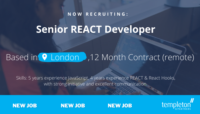 TempletonTech's tweet image. NEW JOB ALERT: We are looking for a #SeniorReactDeveloper
Someone with at least 5 years experience in JavaScript and 4 years in REACT & React Hooks.
Apply:hubs.li/Q01f0tjQ0
#Jobvacancies #NewJobs #ITJobs #SoftwareJobs #Careers #Developer #TechRecruitmentAgency #UKTechJob