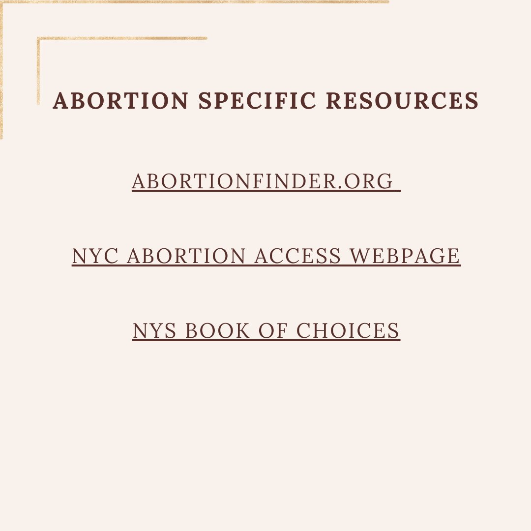 BeingBarnard's tweet photo. Today the Supreme Court made a momentous ruling to overturn Roe v. Wade.

There are chances that you are feeling a range of emotions; YOU ARE NOT ALONE. 

Support is here for you. Here are some resources available on and off-campus. https://t.co/U6sURnkj51