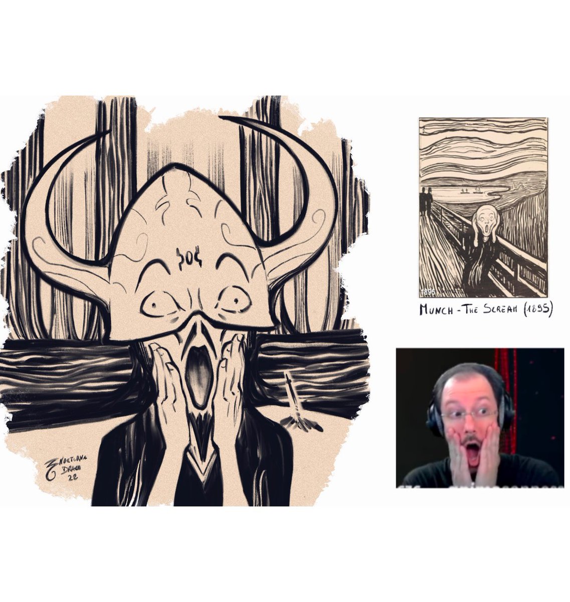 Usually when I do warmups, I like to sketch funny faces. When I've collected enough, I make a single post. 

This is the sixth part of @sabakunomaiku sketch collection. 

This time I did two special ones as Munch's art style study.

#sketch #twitch #twitchstreamer #sabakunomaiku 
