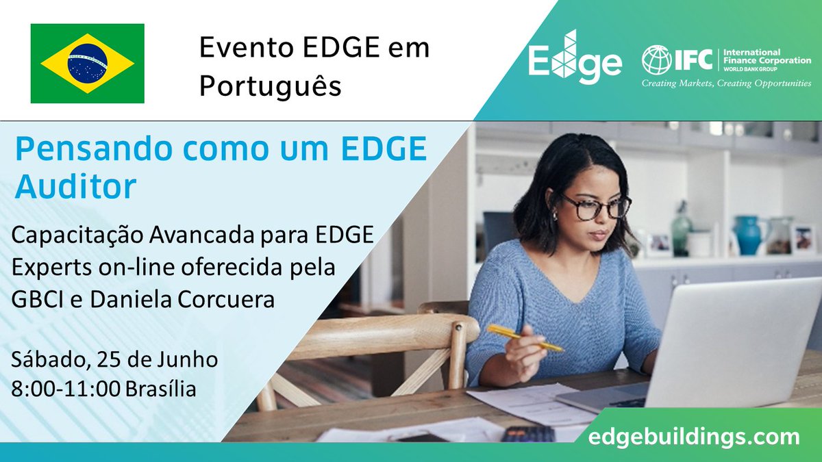 edgebuildings's tweet photo. ❓Você já se perguntou o que exatamente o seu EDGE Auditor está procurando?
Junte-se à equipe EDGE amanhã para este evento de capacitação especial on-line em Português! 🇧🇷
✏️Registre-se aqui: https://t.co/Bp6REPKiyY
#EDGEBuildings #greenbuildings #edificiosverdes https://t.co/x7hSH7BLR6