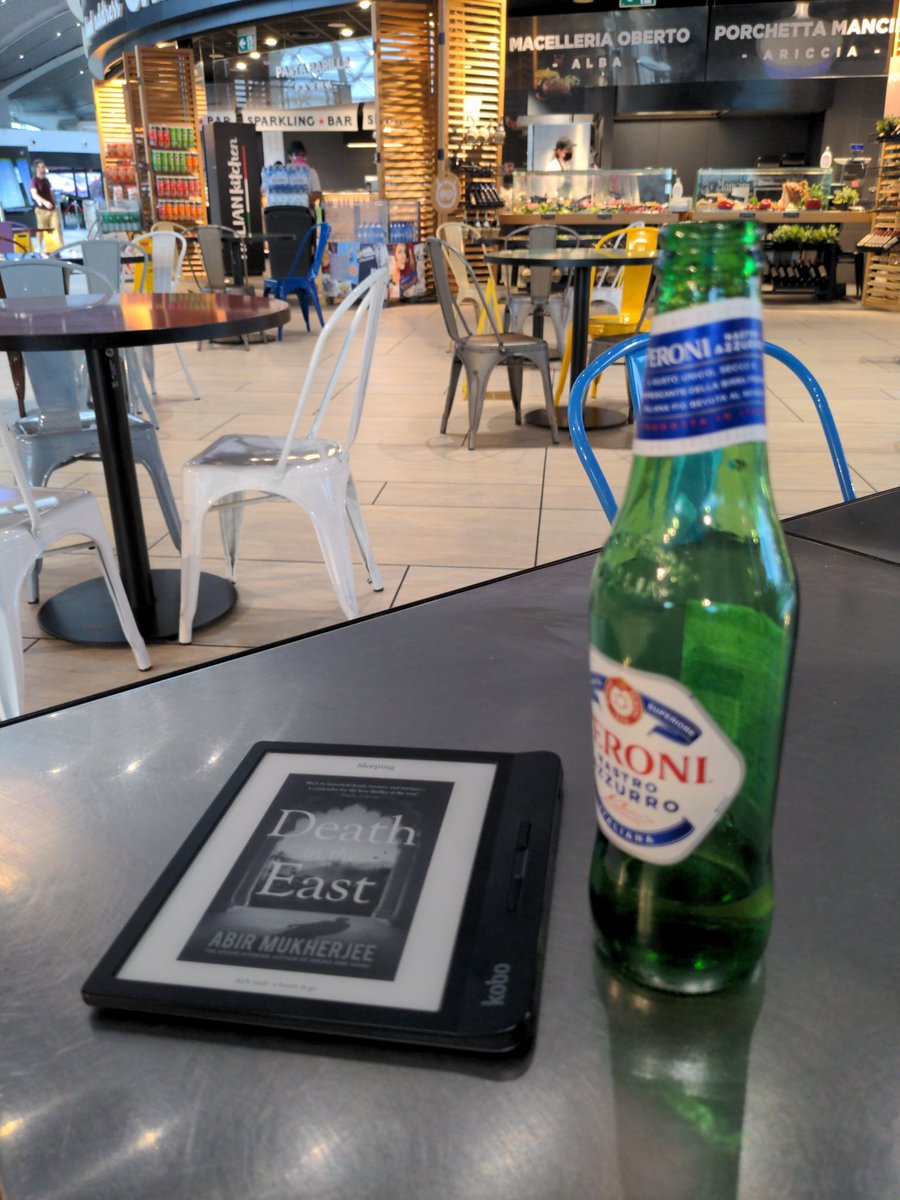 At Rome airport waiting for the flight to Split for some sailing and enjoying another great book from <a href="/radiomukhers/">Abir Mukherjee</a> - great series for anyone who's looking for something new in mysteries!