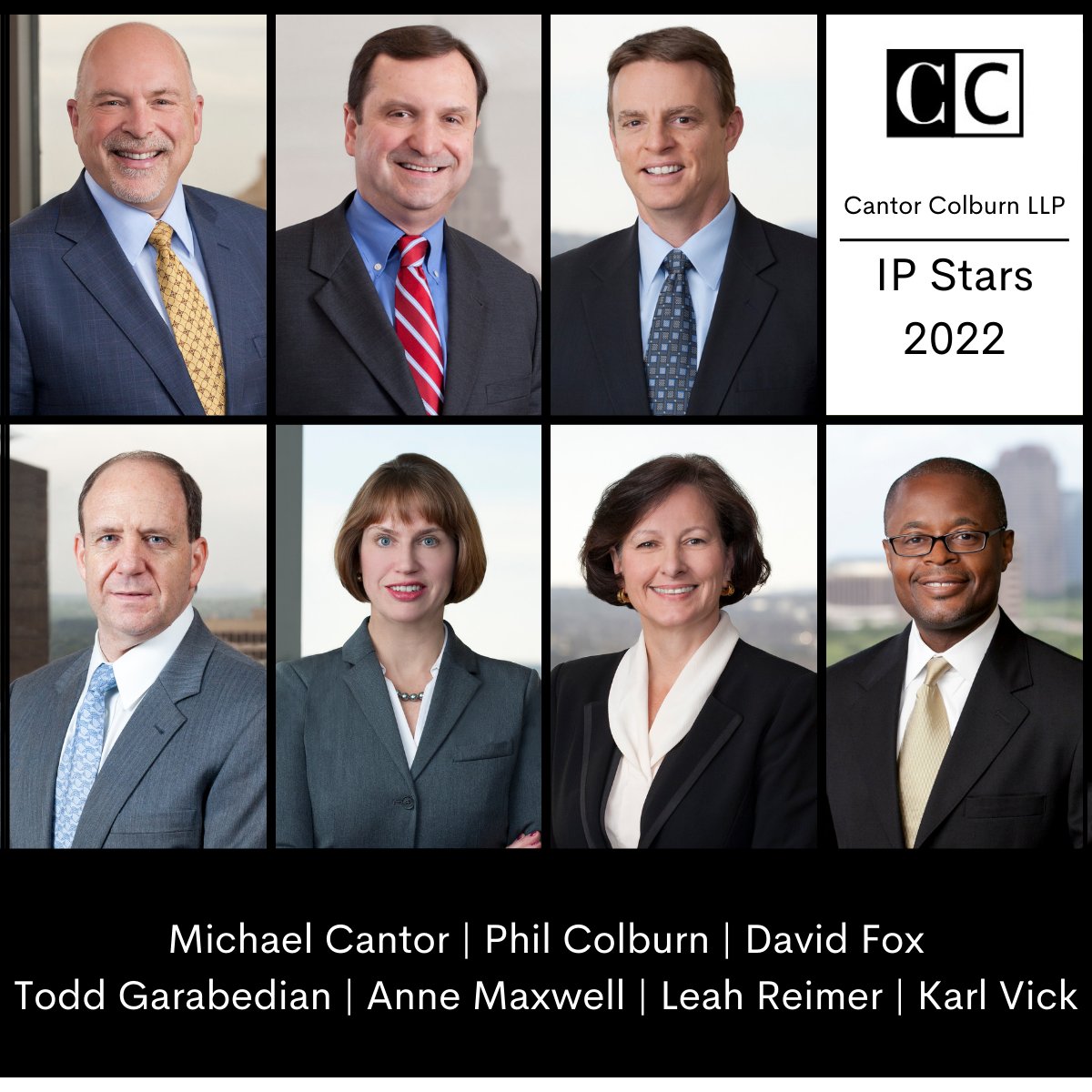 CantorColburn's tweet image. Thanks to @IP_STARS for affirming what we knew - @mcantor39, Phil Colburn, David Fox, Todd Garabedian, Anne Maxwell, Leah Reimer and Karl Vick are stand out in their profession! #intellectualproperty