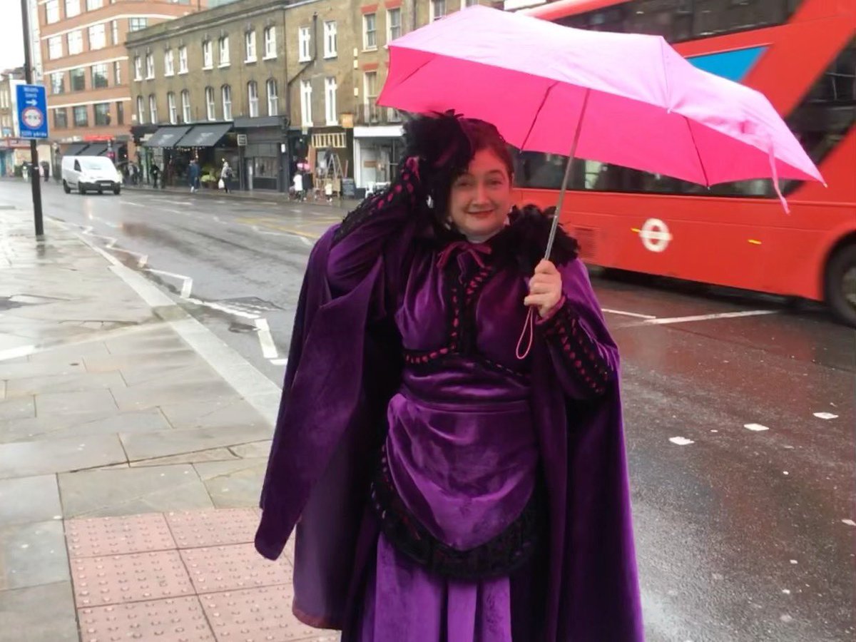It’s going to rain in Exeter tomorrow. But our @power_nelly has had a good thought to keep you dry. Come along to @CygnetTheatreUK & see our play about sexism, ageism & professional ethics in the 19c #musichall! 🎟: linktr.ee/BlueFireTheatr… #theatre #womenshistory #Victorian
