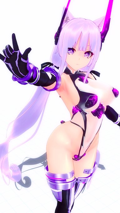 一色一人という縛りは無いので紫ちゃんをもう一人
お耳と毛先くるくる 