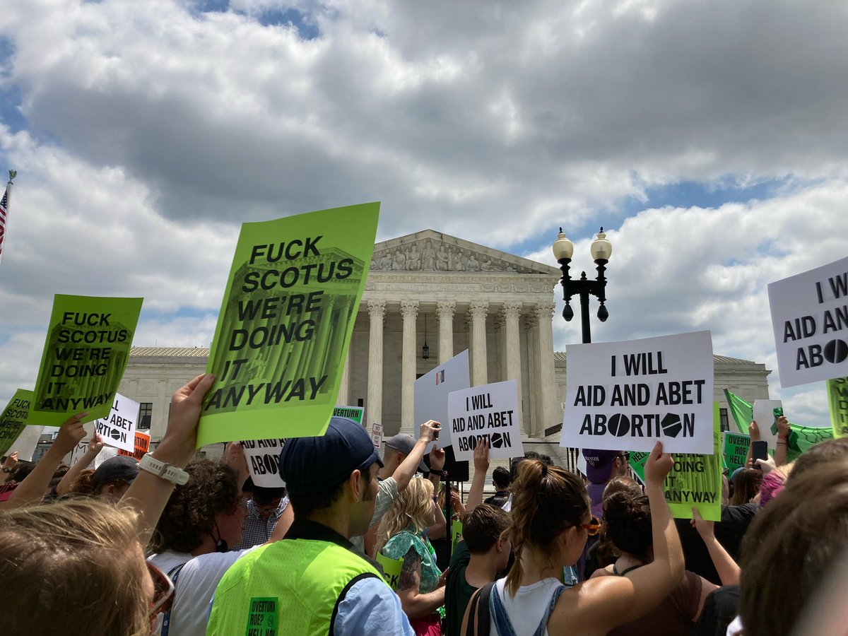 ameliabonow's tweet photo. go get these signs and many more at shoutyourabortion dot com and all day everywhere we let ‘em know: this victory is hollow, you will never fucking stop us, we will #aidandabetabortion all day every day forever, no matter what. https://t.co/aG7WAi9uq0