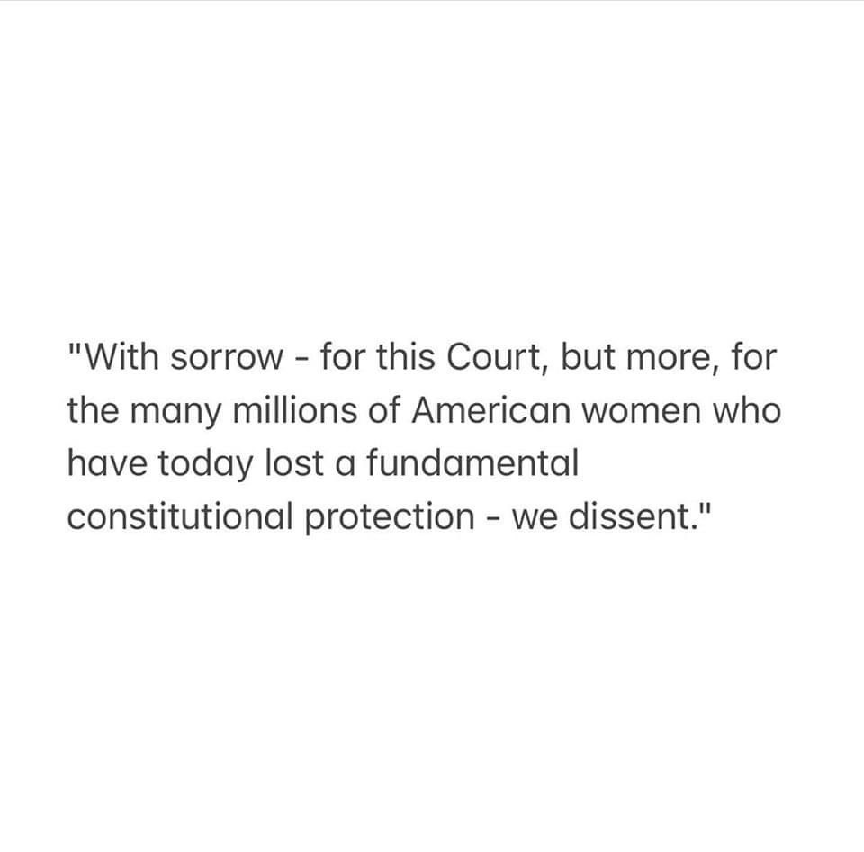 Justices Sotomayor, Kagan and Breyer

 #AbortionIsHealthcare #WeDissent
