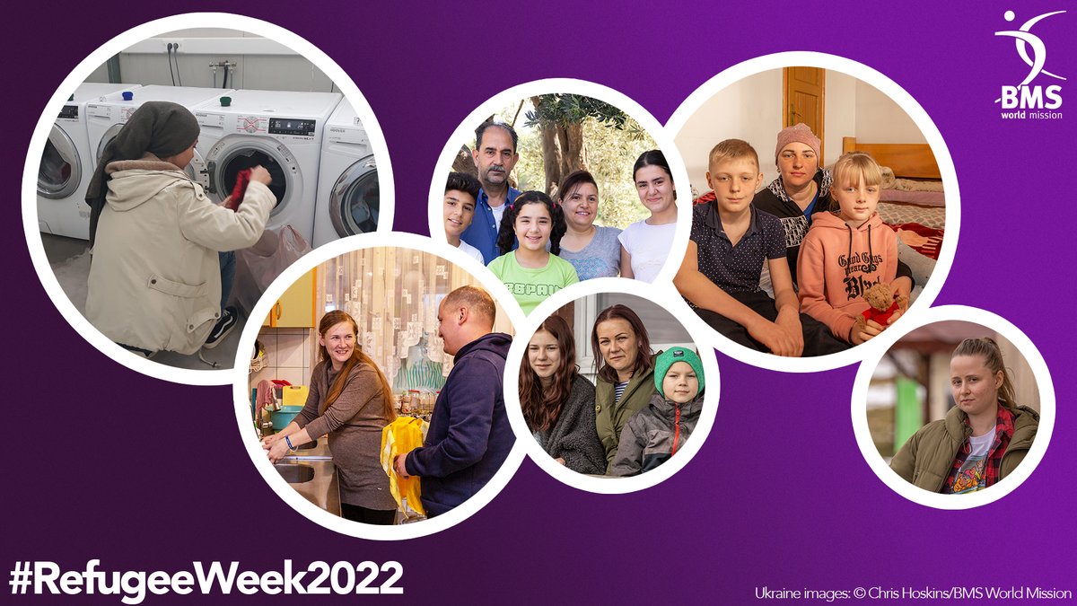 BMSWorldMission's tweet photo. In these images are people from Afghanistan, Syria and Ukraine, just some of the precious refugees you have supported through BMS in 2022. 

As you see these faces, why not pray for the 27 million currently estimated to be displaced from home?

#WorldRefugeeWeek
#PrayForRefugees https://t.co/hwKh66Layr