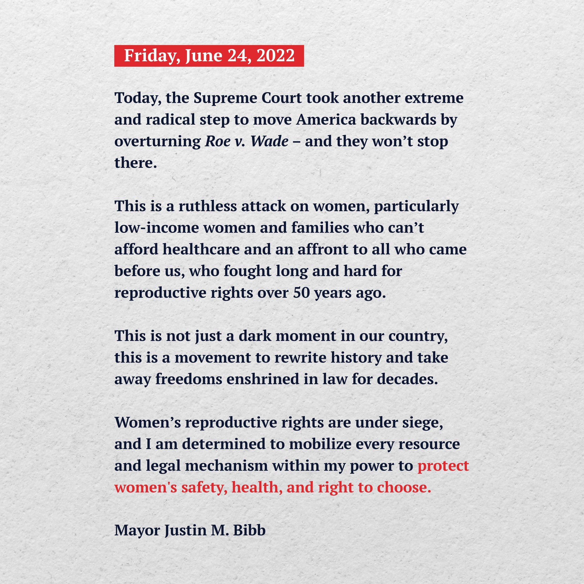 Mayor Justin M. Bibb on X