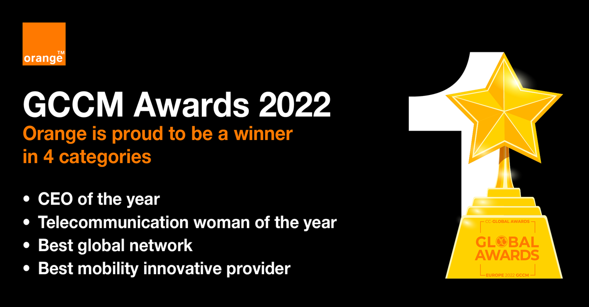 OrangeWholesale's tweet photo. Happy we've been named winners at the '22 @CC_GCCM awards 🏆 A massive + well-deserved thank you to @OrangeIC's teams who listen to our customers to design innovative solutions + deliver best-in-class services on a daily basis 🙏 https://t.co/Br2a2nW9xM
#CCGA22 @capacitymedia https://t.co/6t5j7Wrim9