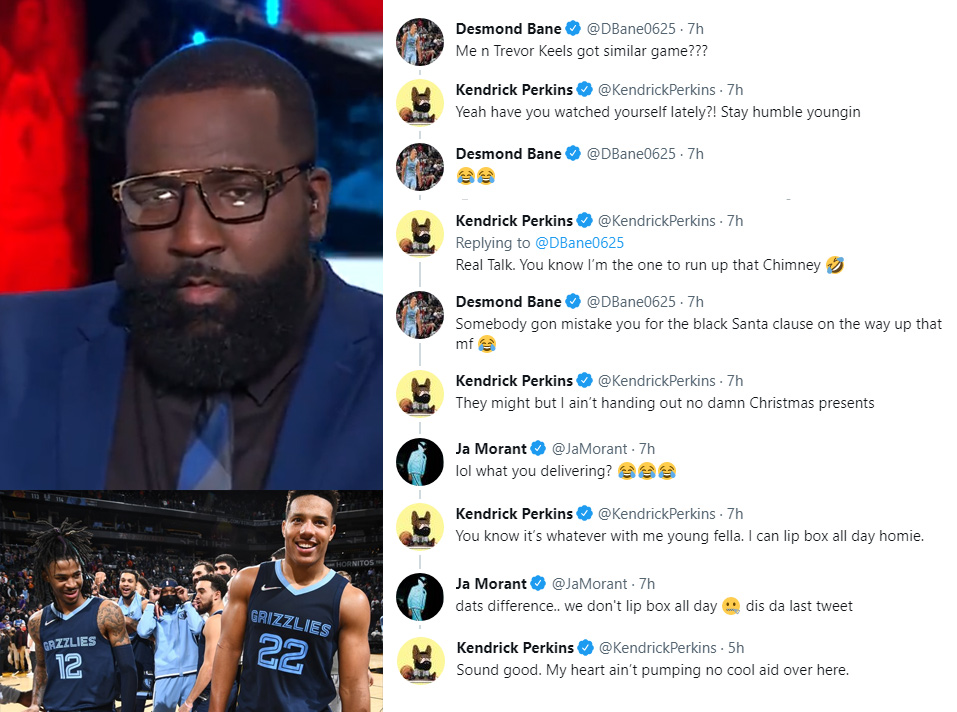 Ballislife's tweet photo. Big Perk vs Bane &amp; Ja 😂 https://t.co/rezQm1u8mz