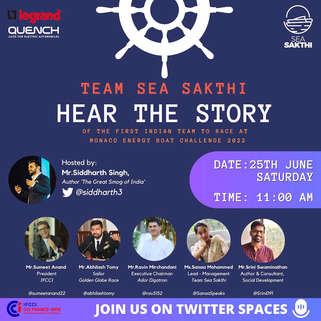TeamSeaSakthi's tweet image. We built an energy-boat from a landlocked area with no access to marine technology. 3 months ago, our pilots didn’t know swimming. Despite odds, we’re set to represent India for the first time in Monaco Energy Boat Challenge. 

Listen to our story here: