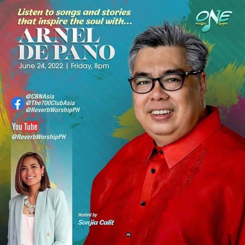 The700ClubAsia's tweet photo. Calm your soul through music as you listen to Arnel De Pano in #OneMusicOneHope, LIVE on our Facebook page and Reverb Worship YouTube channel tonight at 8 pm.
#CBNAsiaOnlineShow https://t.co/Kmwn0AQgTW