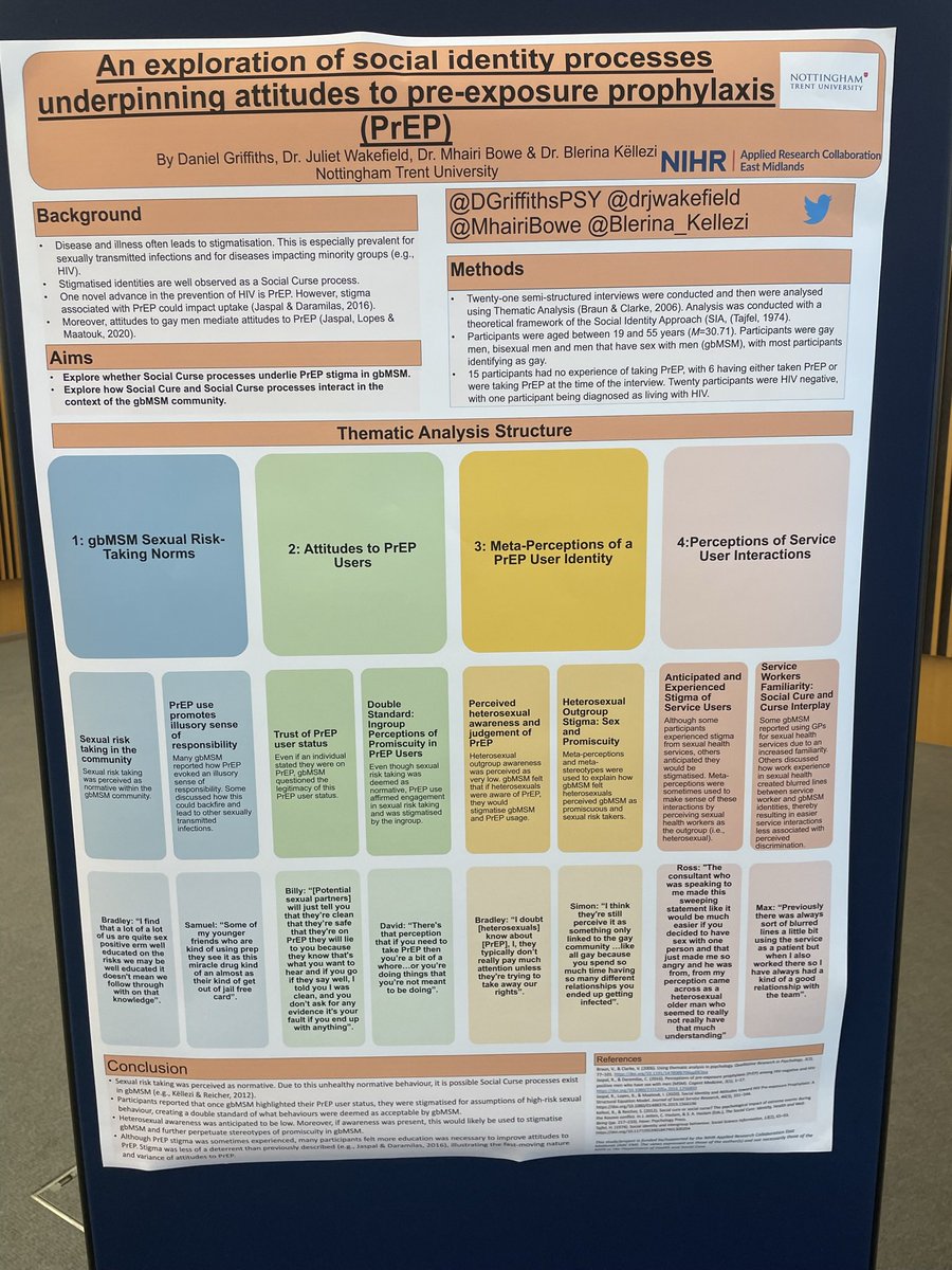 It was really nice to share some initial findings from my qualitative study of my PhD at #ICSIH5 Primary findings suggest education is at the heart of improving attitudes to #PrEP