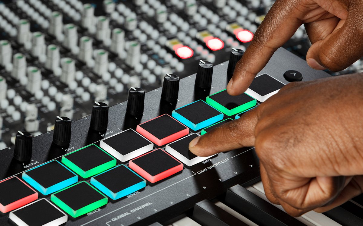 M-Audio Oxygen Pro is a perfect match with Ableton and programming drums