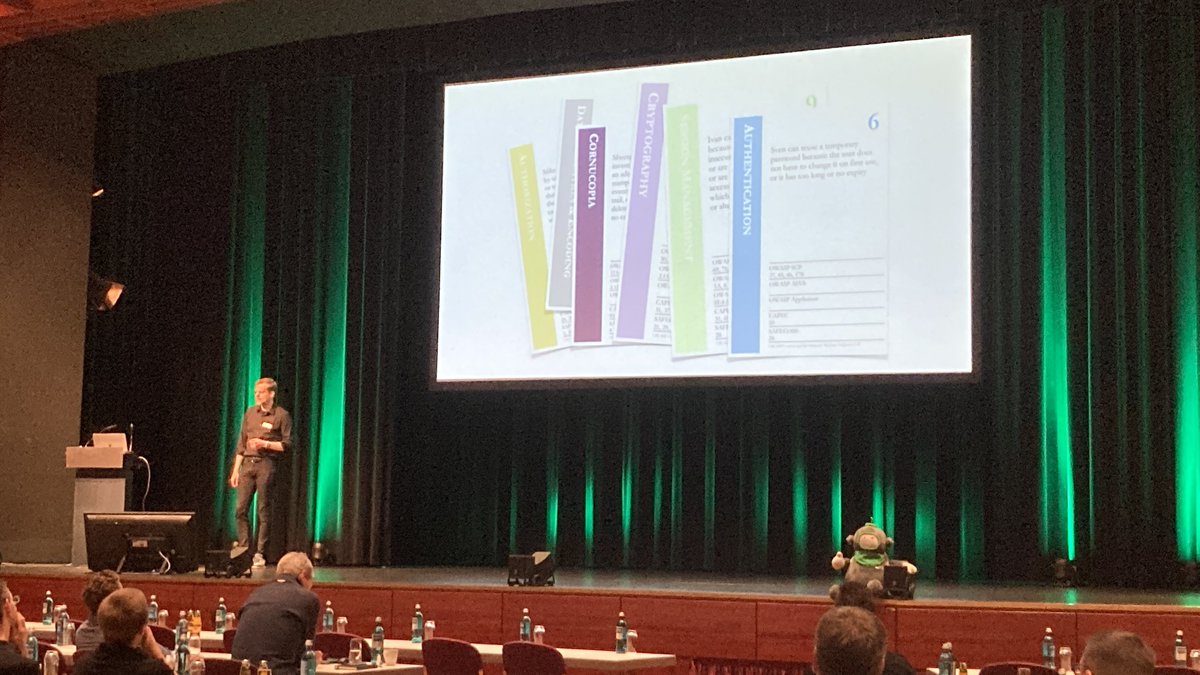 mrtnlhmnn's tweet photo. Nun auf der #accsocon @Accso Bühne: @cschneider4711 erklärt uns die ‘Sieben Security-Sünden agiler Projekte’ … aber v.a. auch Lösungen wie OWASP ASVS, Cornucopia, SAMM , Dependency Checks und CIS Benchmarks, und SAST/IAST, und Pentesting und und und https://t.co/epTMoAFcOH