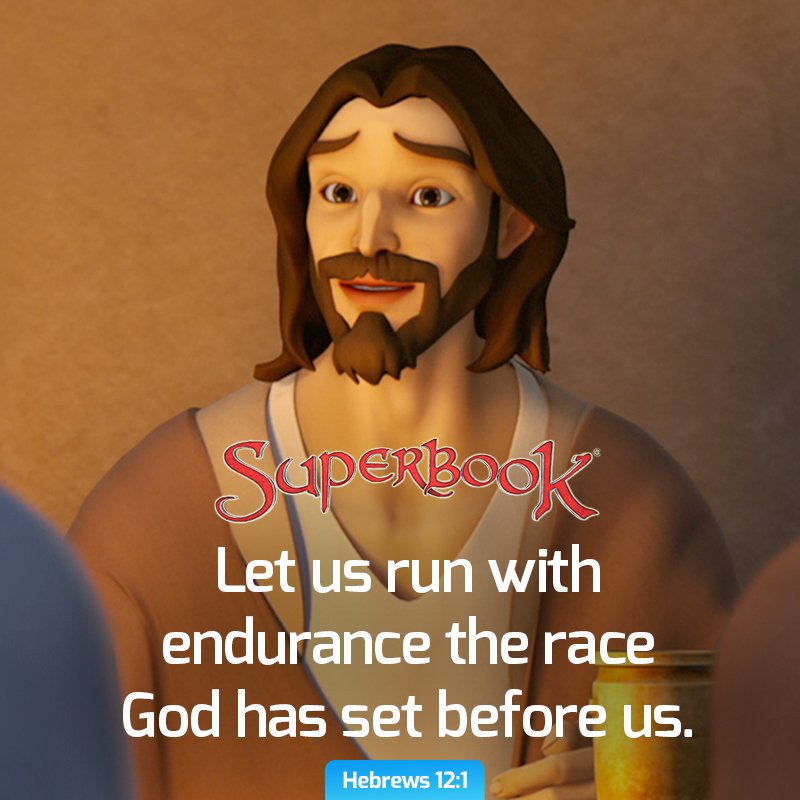 BatangSuperbook's tweet photo. Fix your eyes on Jesus! ๐๐๐ #BibleVerseOfTheDay #RunWithEndurance
Download the FREE Superbook Bible App here ๐๐ป https://t.co/babhQ2ca4l https://t.co/H6f9JPFlr9