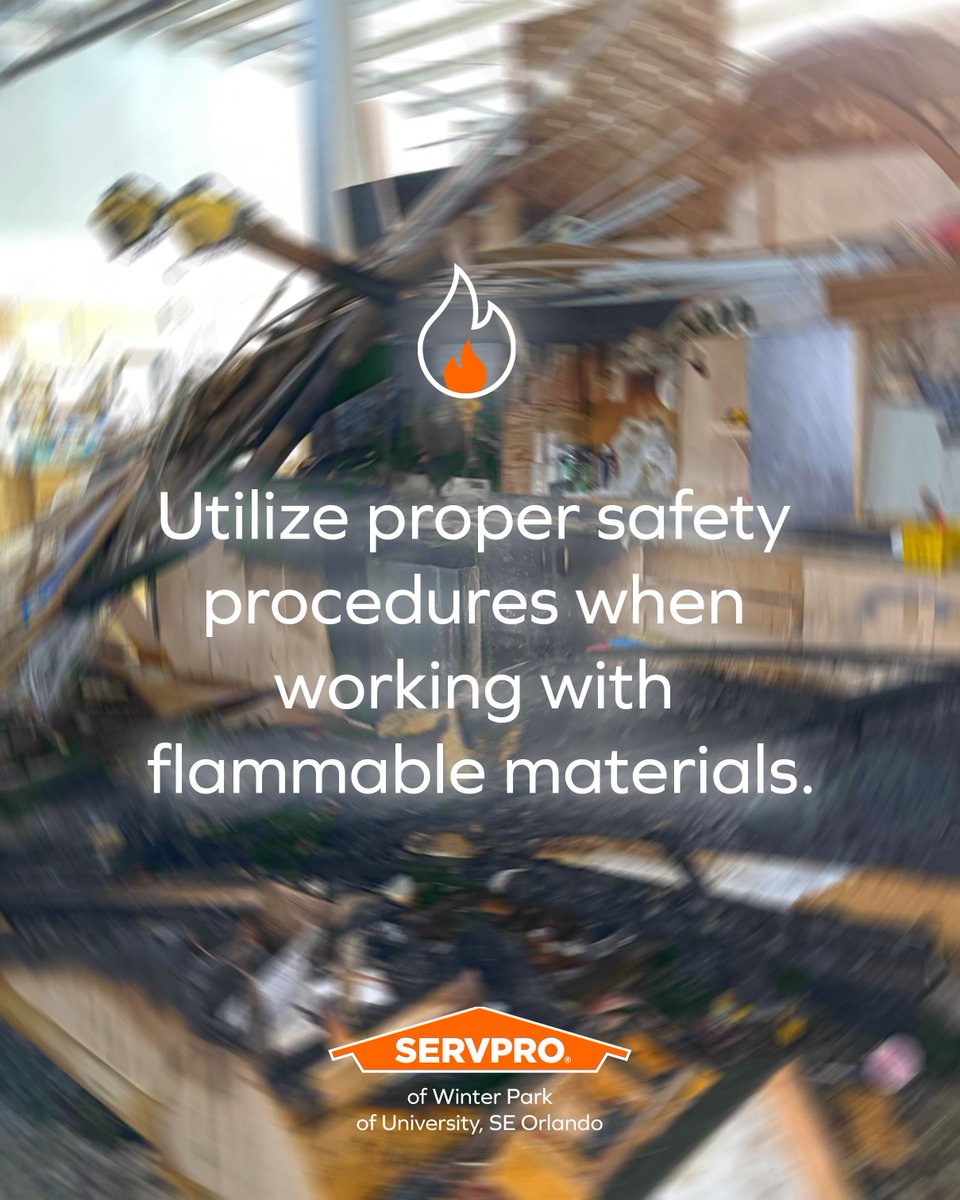 #FireDamageFriday One of the leading cause of warehouse fires is working with flammable materials or chemicals without proper safety precautions. Know how to prevent the problem before it happens.