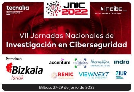 jnic_conf's tweet photo. 📢Os esperamos en nuestro foro científico de #ciberseguridad, #jnic2022
 Contamos con: 
➕ 150 expertos
➕ 70 artículos de investigación
➕ 2 destacados expertos internacionales
➕ 2 mesas de debate
y mucho más...
 👉Más información en https://t.co/FoG7PMTPBk
Nos vemos en #Bilbao https://t.co/OKnH38EHJv