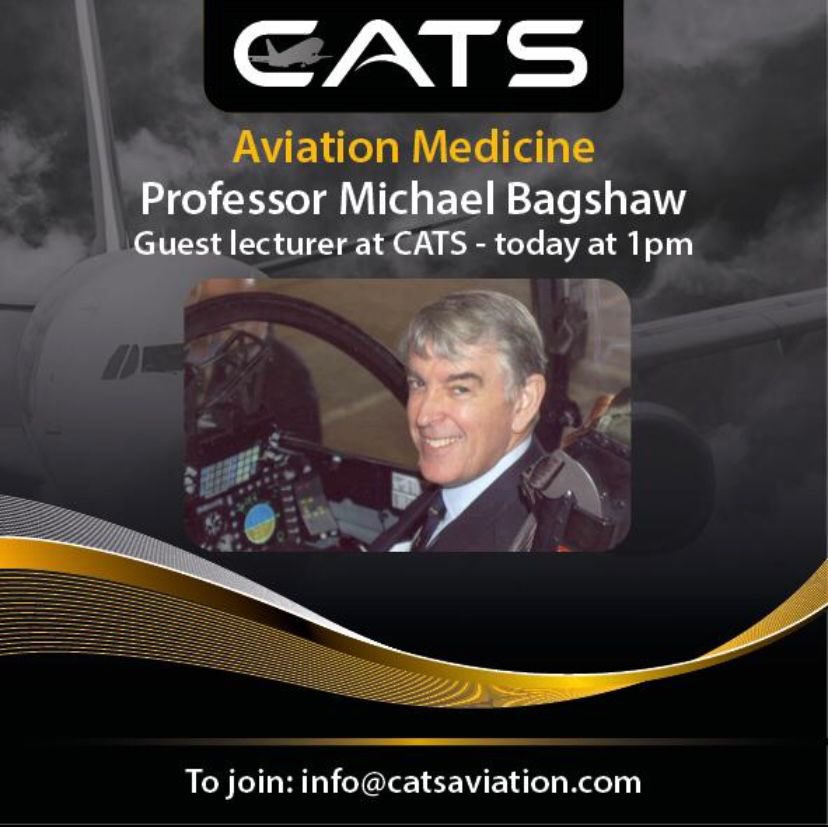Guest lecturer Professor Michael Bagshaw at CATS today at 1pm