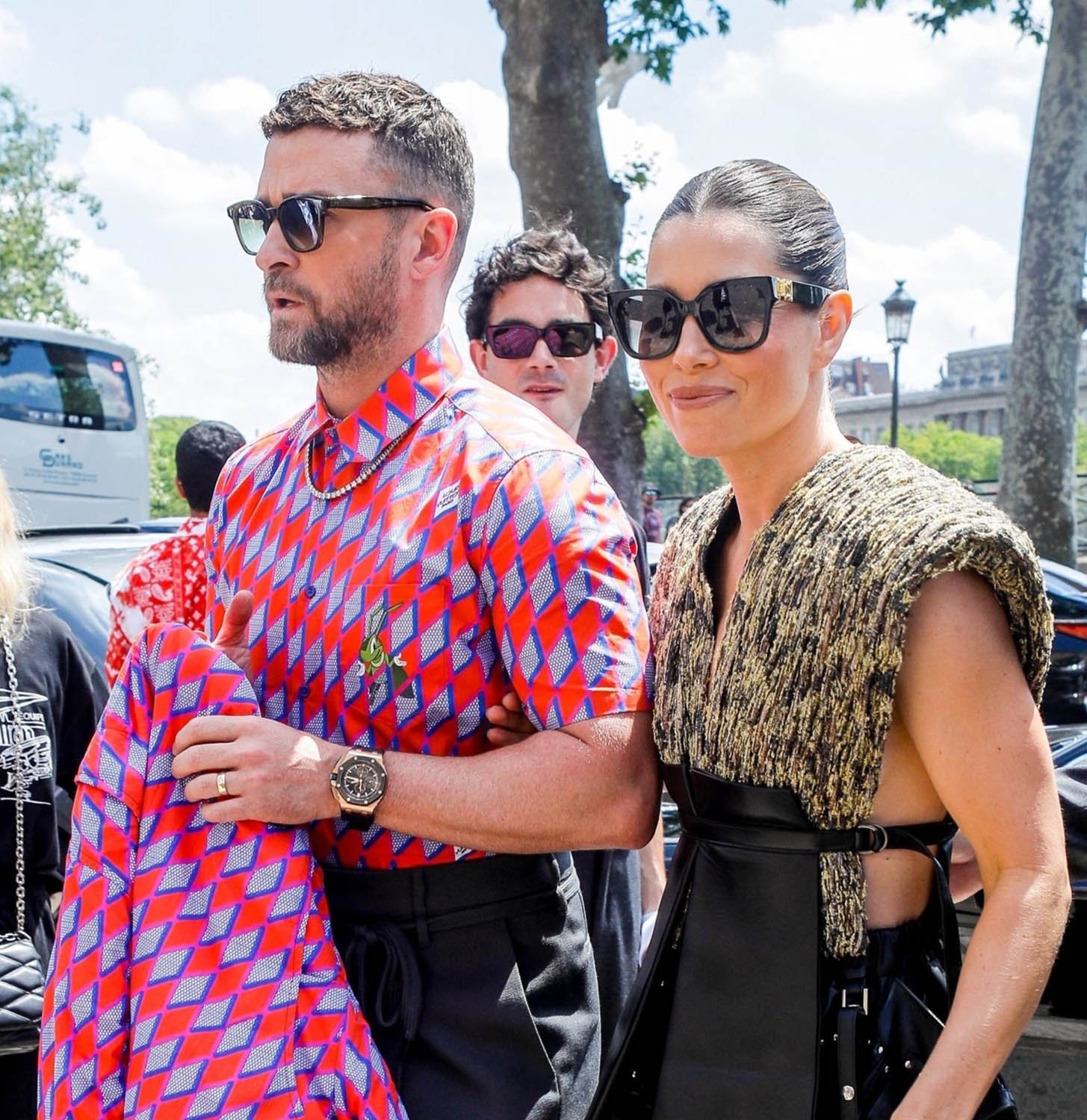 best post of JT on X: 📷 06/23 Justin Timberlake and Jessica Biel at Louis  Vuitton S/S 2023 show on Paris Fashion Week.  / X