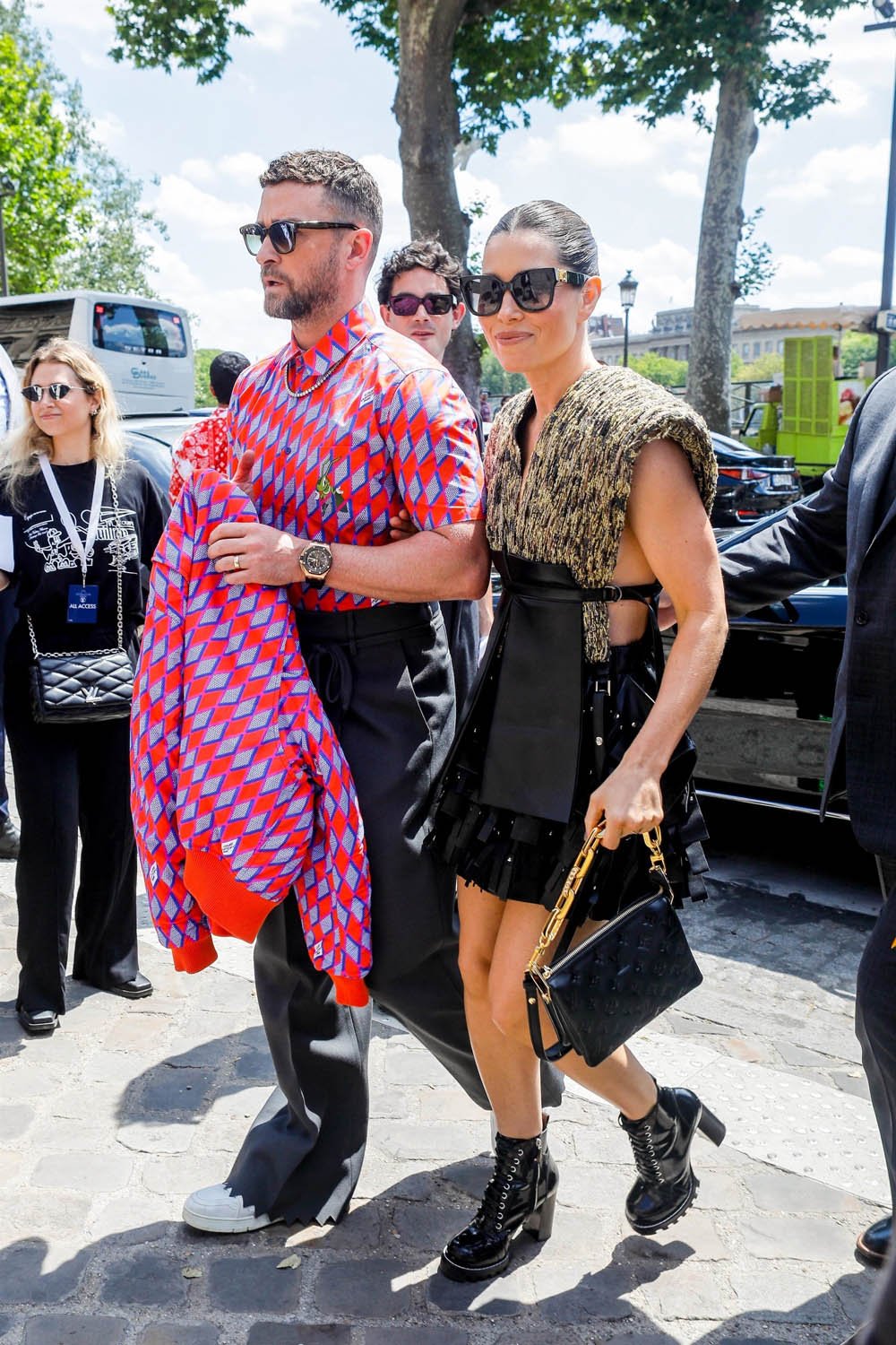 Justin Timberlake and Jessica Biel's Stylish Looks at Paris Fashion Week