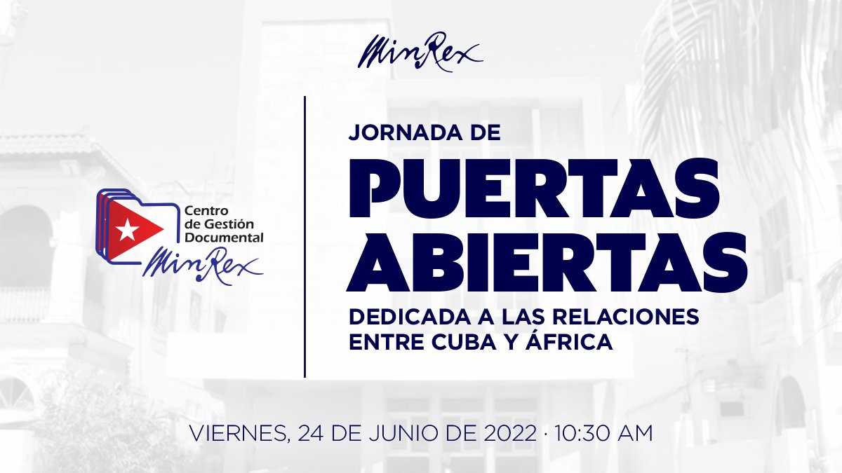 ArchivoMINREX's tweet image. El archivo diplomático @ArchivoMINREX abre hoy sus puertas para colegas y amigos.🤝

#ÁfricaenCuba
#SomosCGDMinrex
#EmpoderarLosArchivos