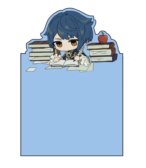 yae and xingqiu sticky notes 💞 