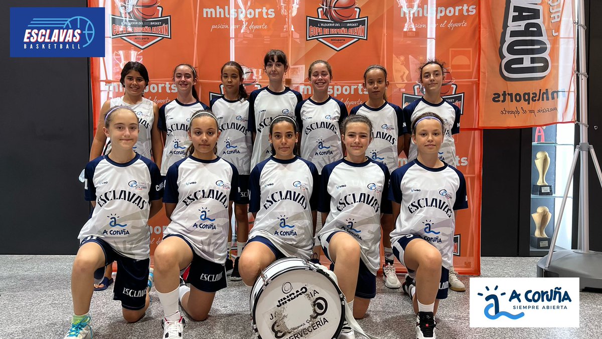 Preparadas para el primer partido de la copa de España de alevines en <a href="/LAlqueriaVBC/">L'Alqueria del Basket</a> #GoBlues #VisitCoruna