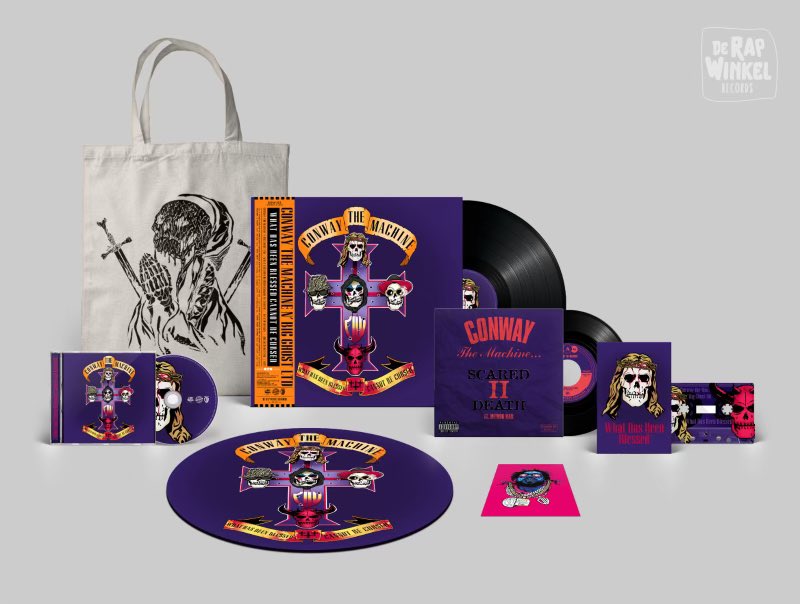 BigGhostLtd's tweet photo. WHAT HAS BEEN BLESSED CANNOT BE CURSED 

By @WHOISCONWAY 

Prod by #BigGhostLtd

Available today 

1pm est
10am pt

https://t.co/VEtKaBiqe2

Bundles shown: 

“Blessed To Death” Edition

&amp;

“Gods N Machines” Variant https://t.co/c2AbgStMxR