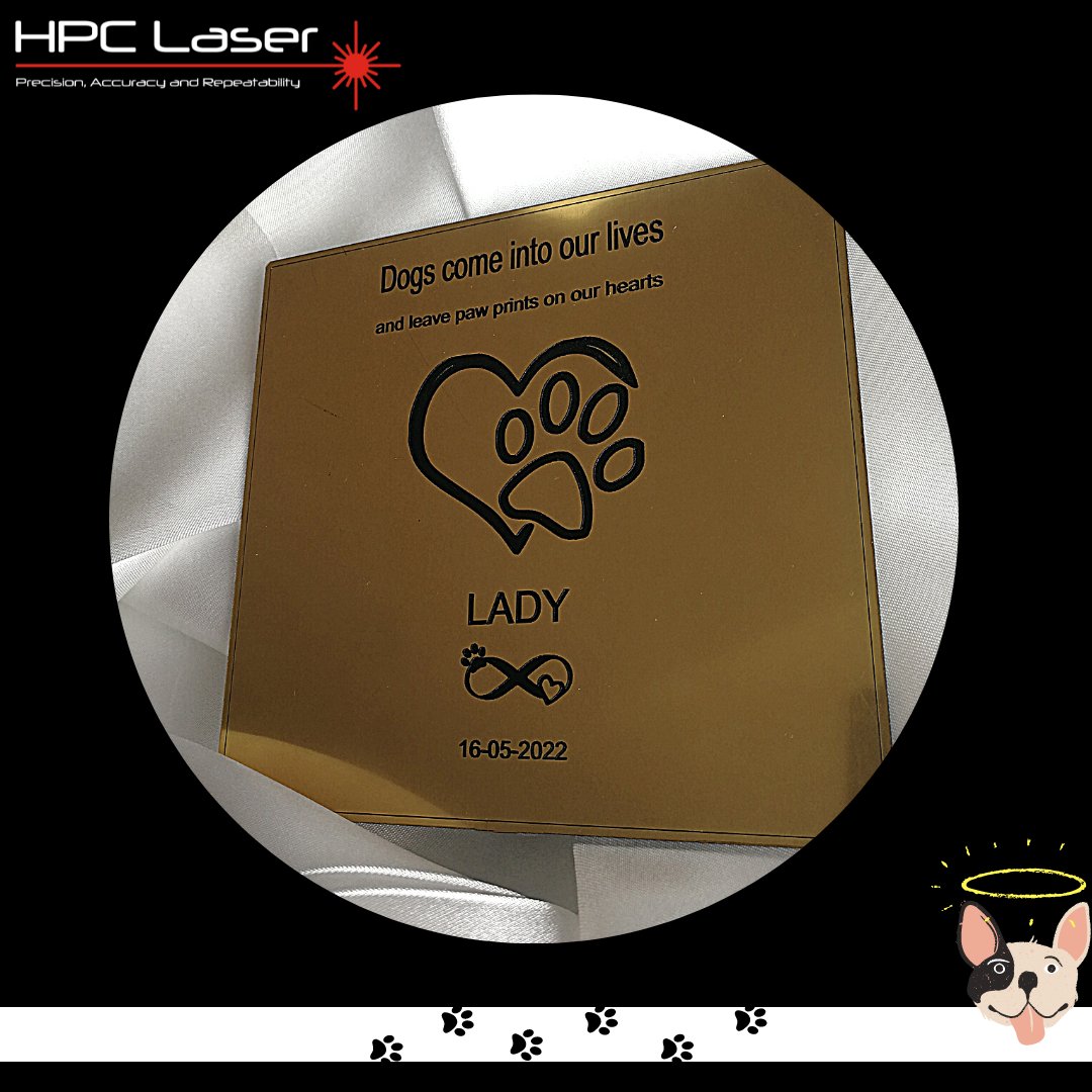 With an HPC Laser machine, you can cut and engrave personalised waterproof pet memorial plaques and deliver an incredible gift to those who have lost their best friend. 

Get in touch today at +44 1422 310800 or sales@hpclaser.co.uk.

 #lasercutting #laserengraving #petmemorial