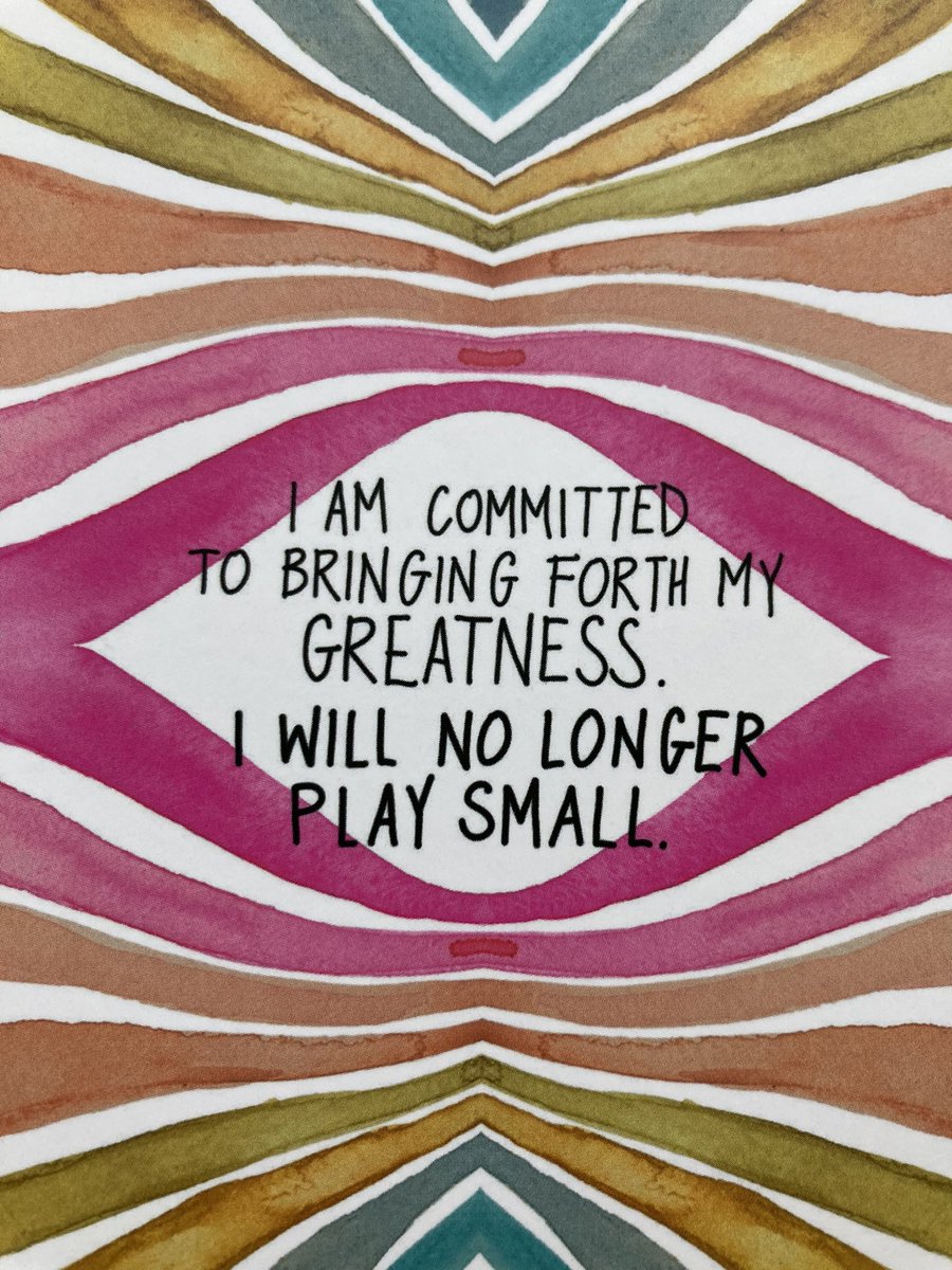 Morning Inspirational/motivational/Spiritual/Affirmational shuffle. Happy Friday, eh!

I am committed to bringing forward my greatness. I will no longer play small.