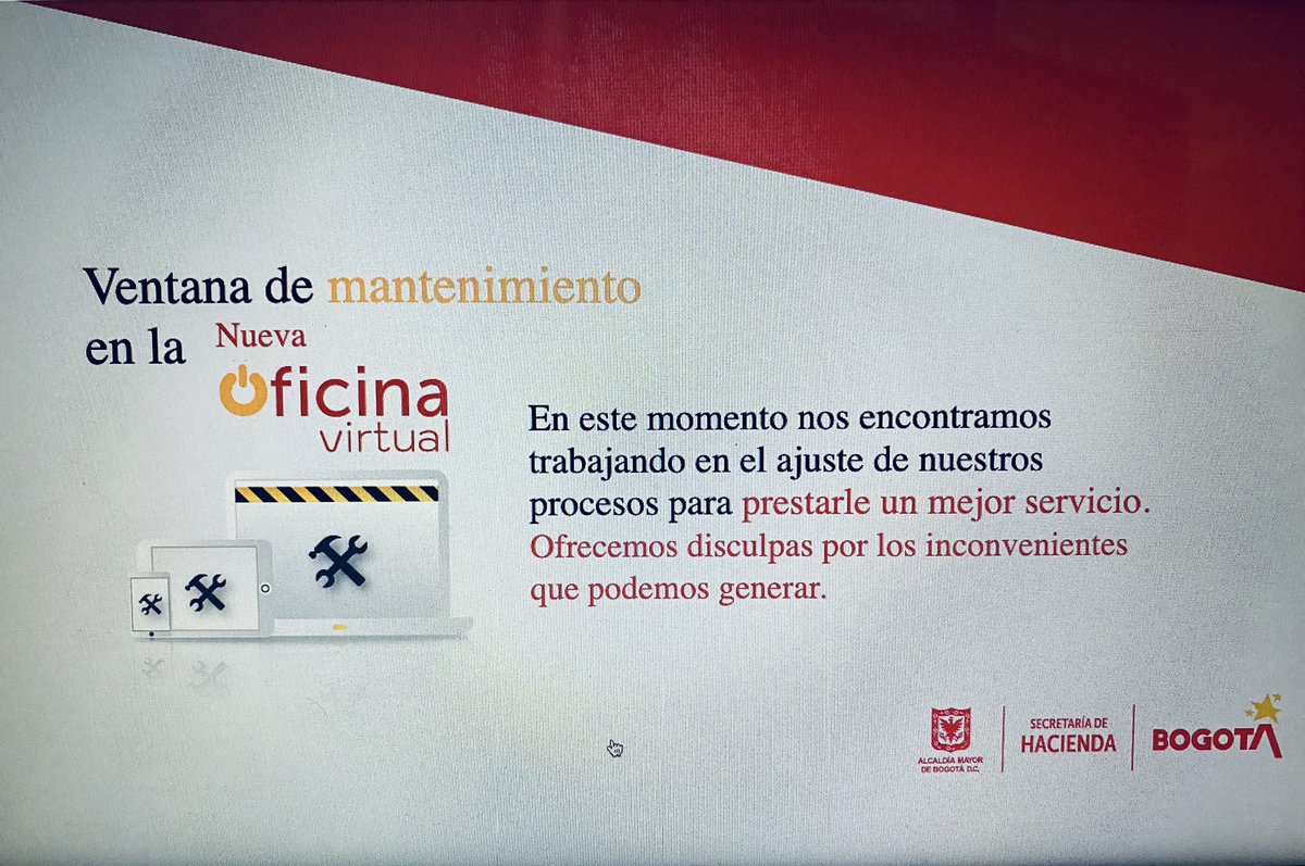 nancyamayac's tweet photo. Podrás pagar por internet, decían… @HaciendaBogota https://t.co/zuExsHDOwH