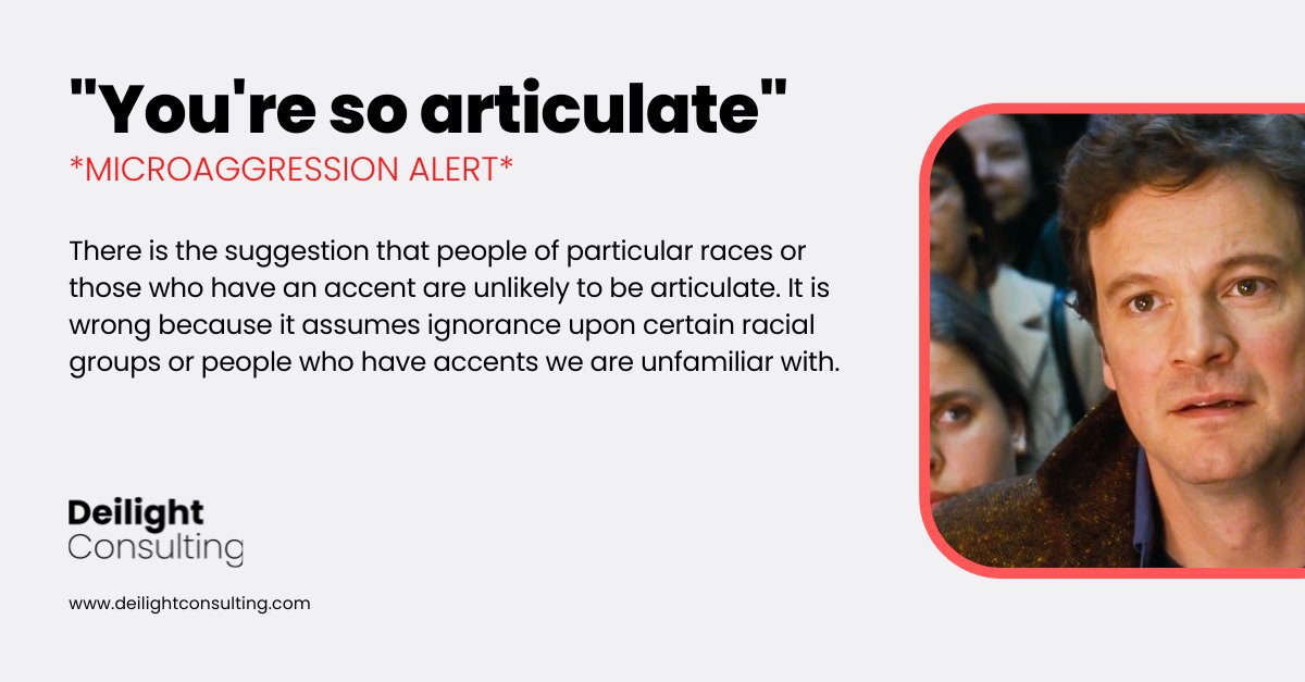 DeilightConsult's tweet photo. Have you ever said something that offended someone?

#Microaggressions are statements or actions that express bias against members of a marginalised groups.

We'll explain some of the common mistakes made, in an effort to aid your conversations, not stop them.

#dei #diversity https://t.co/8mPy4uLs2j