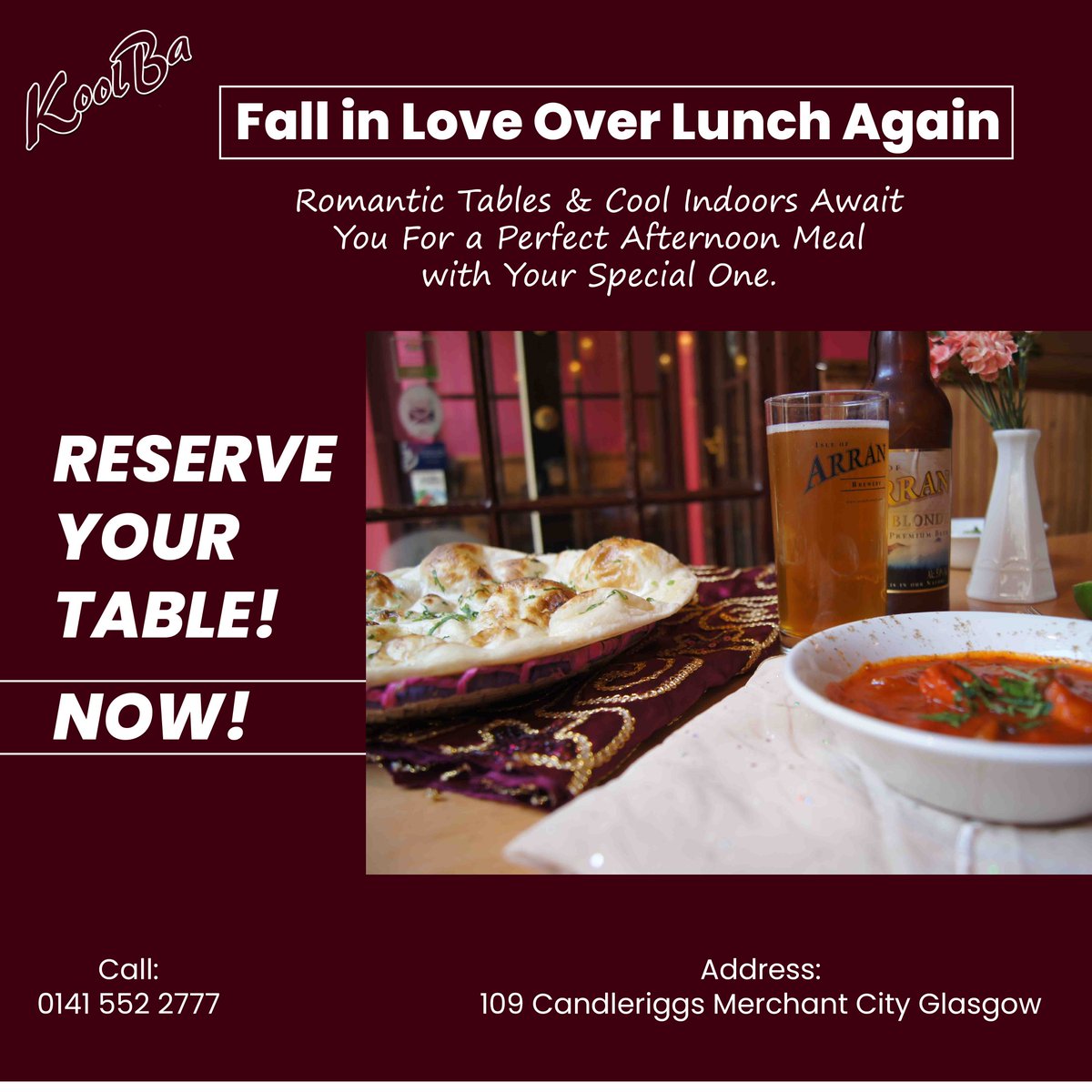KoolBa's tweet photo. Romantic tables &amp; cool indoors await you for a perfect afternoon meal with your special one.
RESERVE YOUR TABLE!

Good food, your special someone and unforgettable memories. Enjoy a romantic lunch experience with your partner at KoolBa.
https://t.co/f7FcXDj66t

#Koolba #Queen https://t.co/w6gzXrPLUW