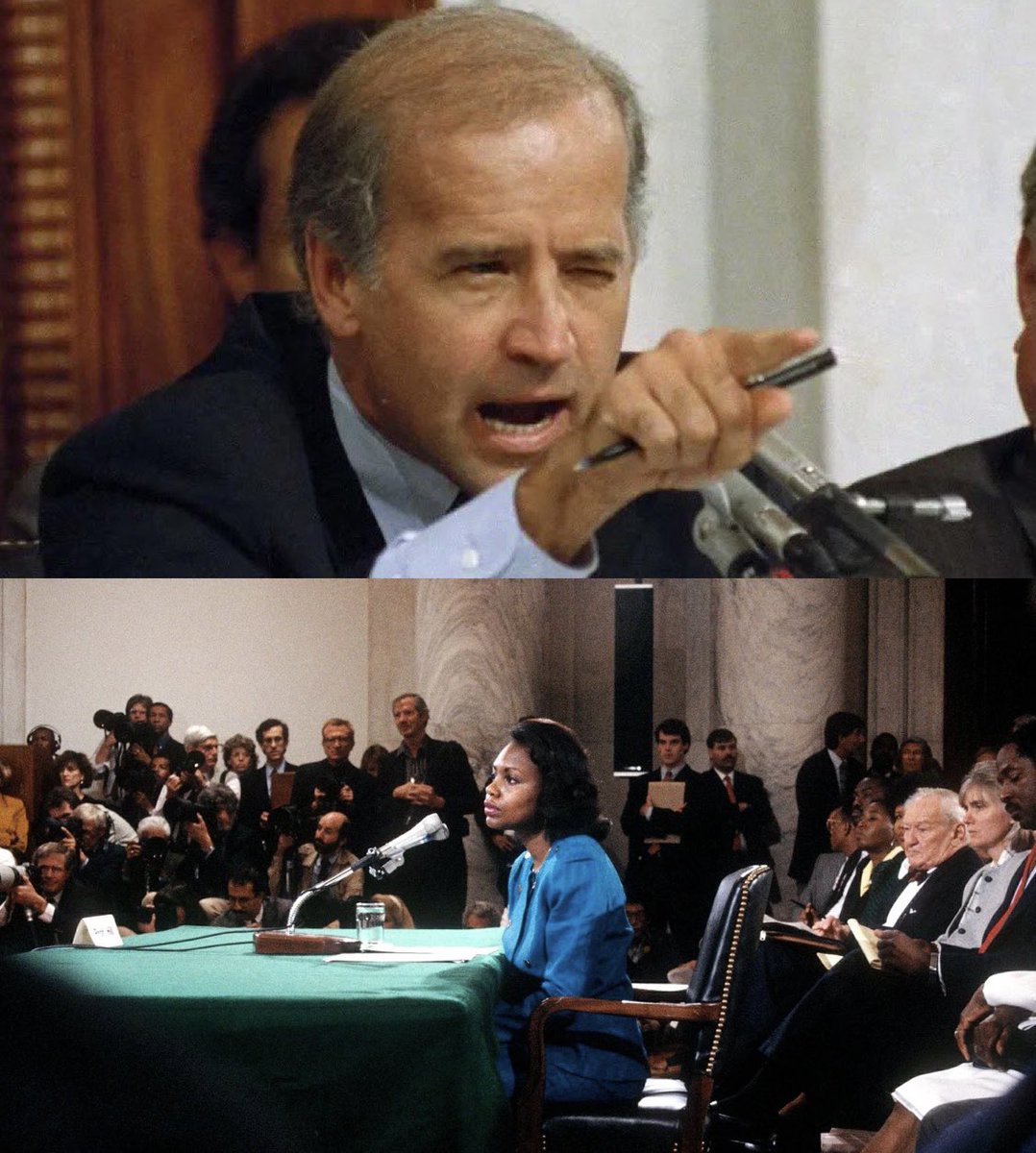 PushDemsLeft's tweet image. If you’re upset about the recent Supreme Court rulings and are wondering how we got here, Google “Joe Biden and Anita Hill”