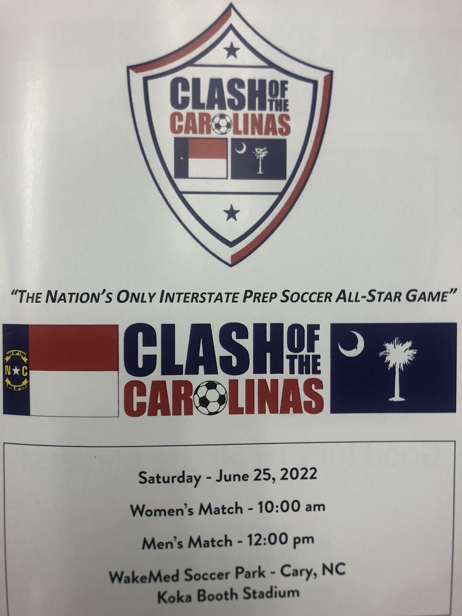 schssca's tweet photo. #Clash22 - ⚽️ All-Star players report this morning! @ClashofNCSC @TownofCary #NCvSC https://t.co/DVvbpUvX1r