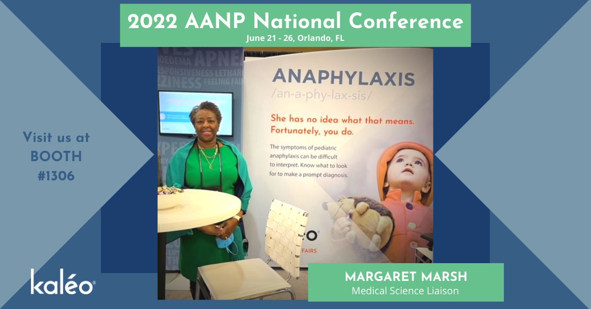 We are at #aanp22 this week in Orlando, Florida. Visit us at Booth #1306 and learn more about how to recognize the signs and symptoms of pediatric anaphylaxis. #medicalscience #continuedlearning