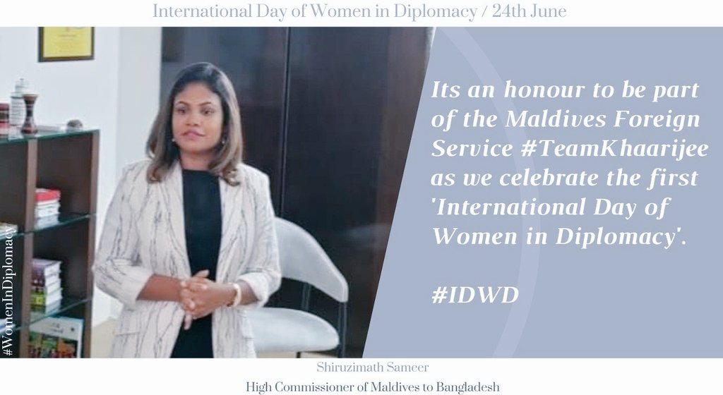 Greetings on the very first #InternationalDayofWomeninDiplomacy. We all acknowledge and support the importance of full, equal, effective and meaningful participation of Women at all levels of decision-making in Diplomacy. 
#IDWD 
#WomenInDiplomacy