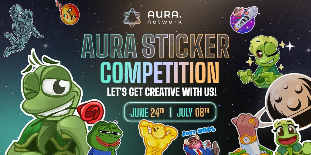AuraNetworkHQ's tweet photo. 📣 AURA STICKERS COMPETITION 📣

Want to live your legacy in the @auranetworkhq channels? Here’s your chance 👇

400 $AURA in rewards to be shared! Don’t miss it out 🎊

Find more: https://t.co/XZAhuSpOYu https://t.co/urZDpKAAiJ