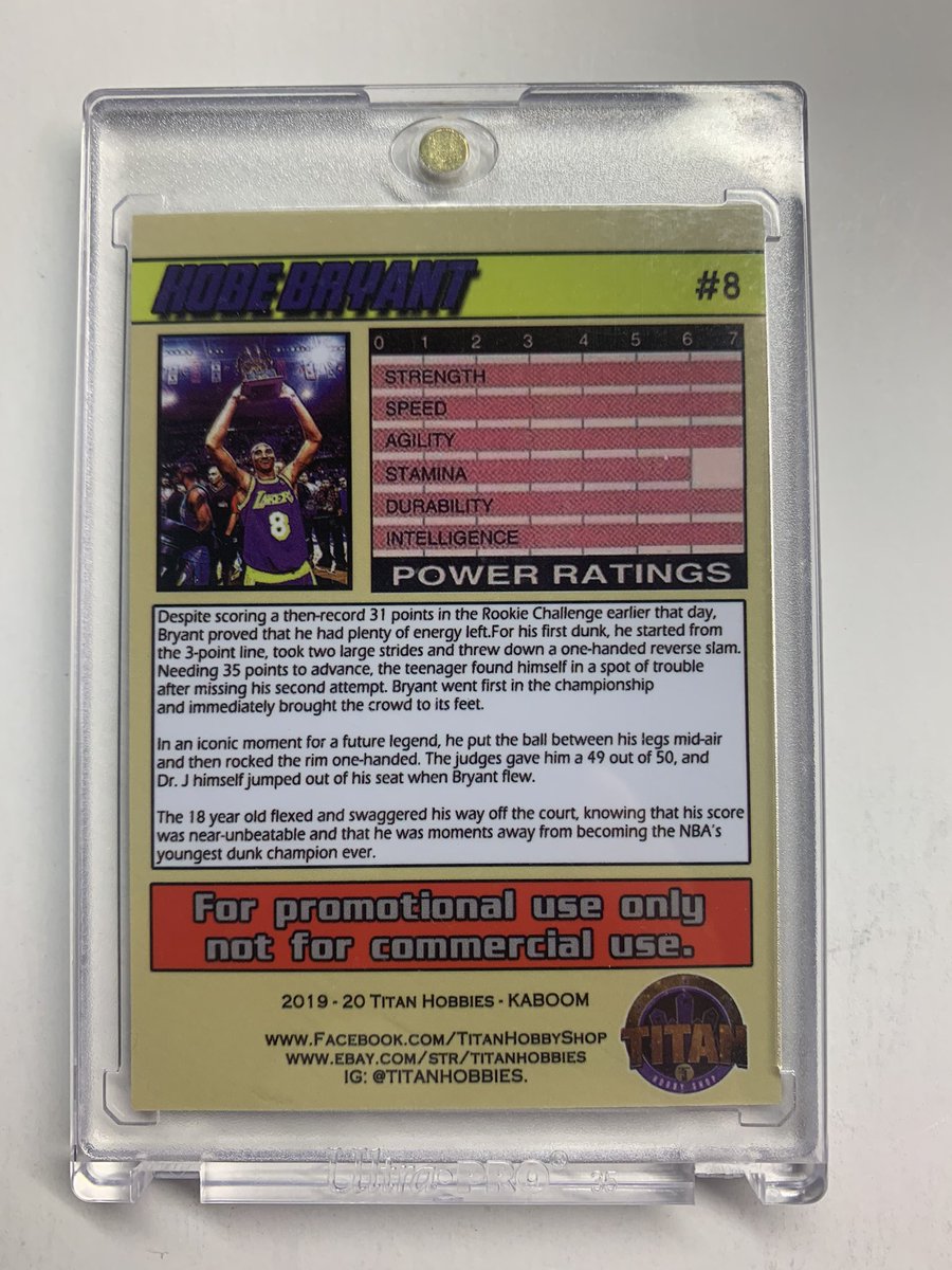 RockysCardb0ard's tweet photo. 🚨🚨🚨FREE GIVEAWAY 🚨🚨🚨

Kobe Bryant Kaboom 2019-20 Titan Hobbies custom card 

FOLLOW, RETWEET, &amp; TAG A FRIEND &amp; once I reach 1,800 followers I will pick a winner https://t.co/4XbOpU4ihb